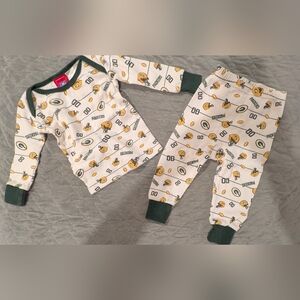 NFL Kids Pajama Set - Green and White